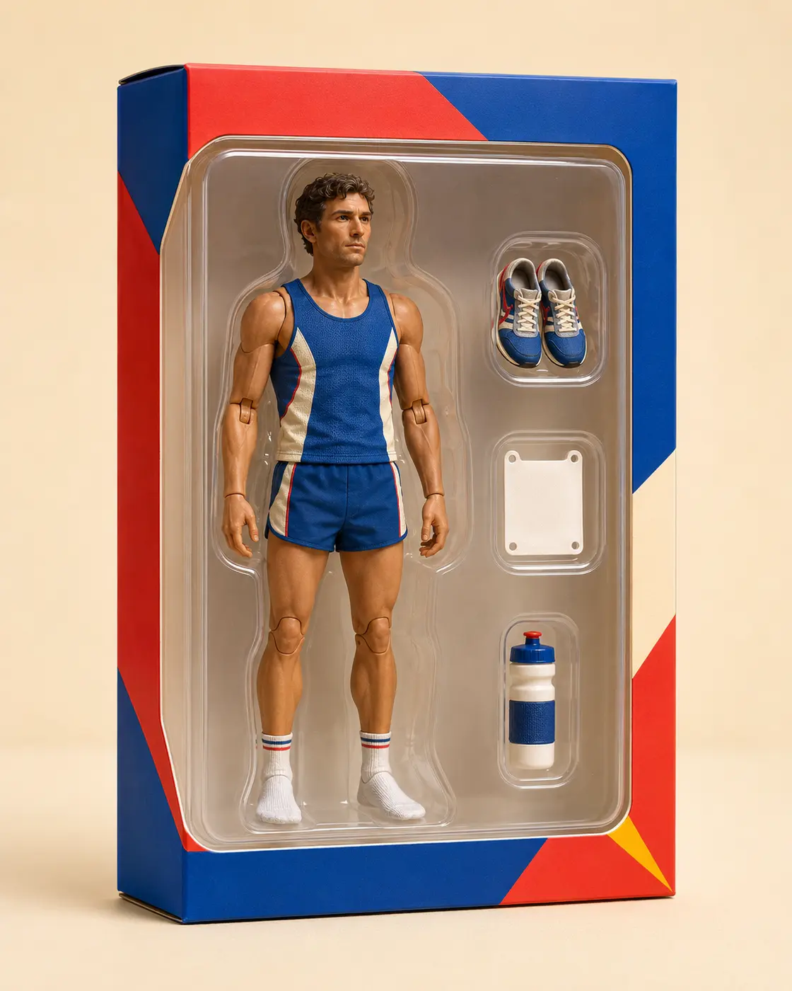 Concept image of a runner as an action figure
